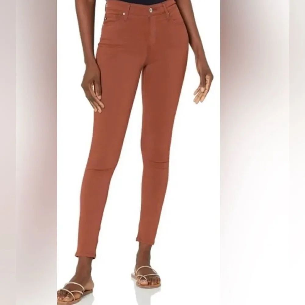 AG Adriano Goldschmied Jeans NWT  32 Farrah High Rise Skinny Ankle Brick Dust